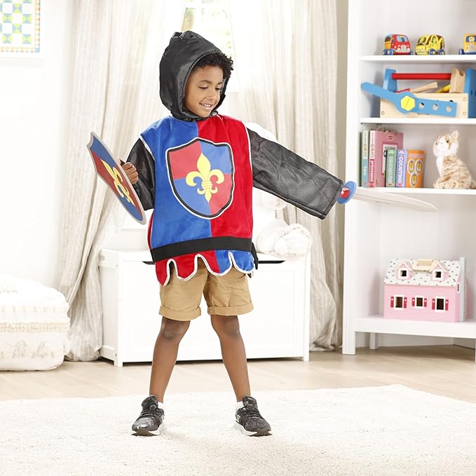 Melissa & Doug Knight Role Play Costume Dress-Up Set (4 pcs)