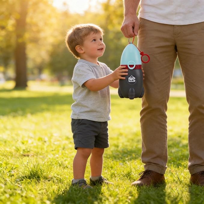 Lightweight Portable Urinal for Kids-Rocket Toy Design Emergency Potty for Toddler, Easy to Carry Travel Potties for Car Camping, Leak-Proof Children Urinal Potty Training Aid (green2)