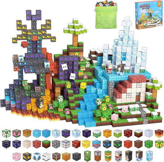 200PCS Magnetic Blocks, Magnetic Building Block Cube Toys for Kids, STEM Toys Gifts for Boy and Girls Age 3+ Years Old