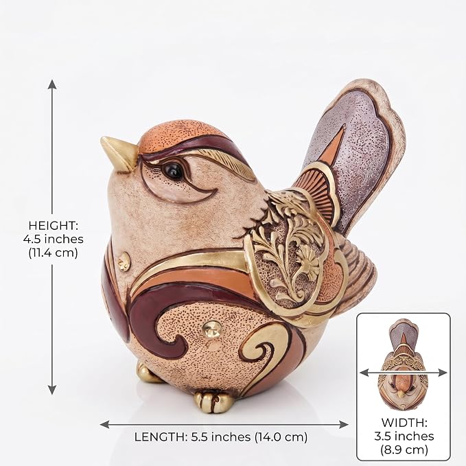 Bird Figurines Home Decor,Boho Bird Decor for Shelf,Birthday Gifts for Mom | Small Animal Sculpture Decorative Ornaments for Coffee Table Bookshelf Office Desk Mantel Cabinet Living Room Bedroom