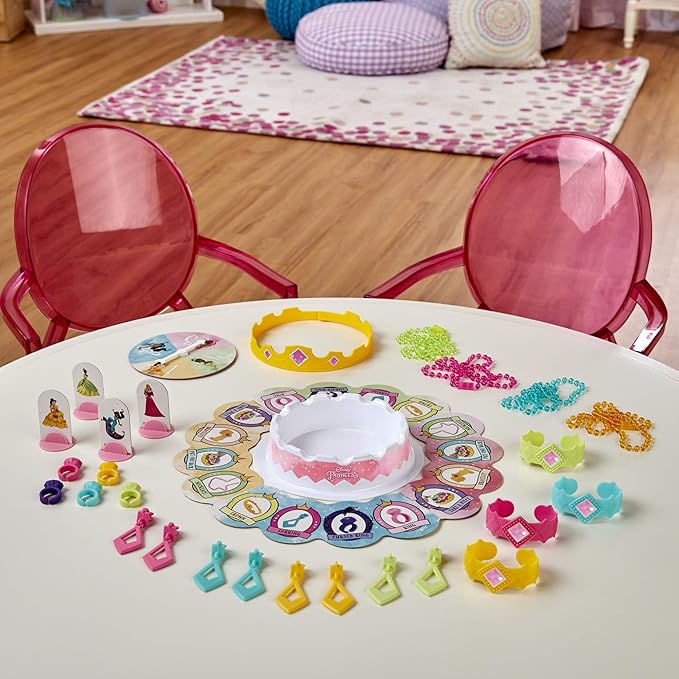 Hasbro Gaming Pretty Pretty Princess: Edition Board Game Featuring Disney Princesses, Jewelry Dress-Up Game for Kids Ages 5 and Up, for 2-4 Players (Amazon Exclusive)