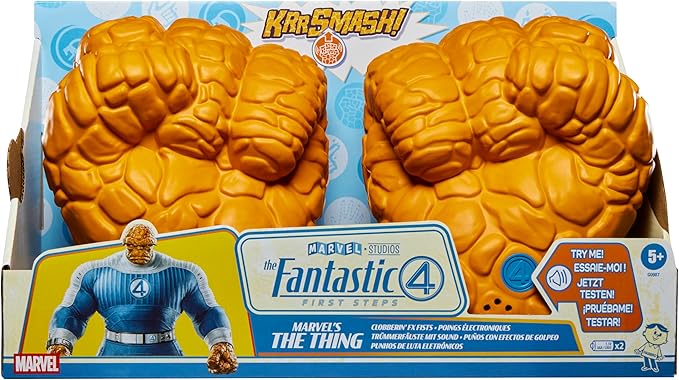 Marvel Studios’ The Fantastic Four: First Steps Marvel’s The Thing Clobberin’ FX Fists, Super Hero Role Play Toys for Costumes, Kids Ages 5+