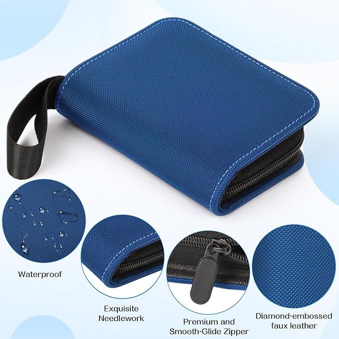 1 Pocket Card Binder–Collectible Trading Card Album,Single Card Holder with 20 Pages,Holds 40 Cards, Side-Loading Mini Binder for TCG,MTG,Sports,Baseball,Football, Small Sports Card Book,Royal Blue