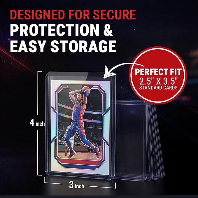 Ultra PRO 3" x 4" Clear Regular Toploaders for Cards with Card Sleeves Bundle Standard Size 200ct Trading Baseball Toploader Card Sleeve Protectors