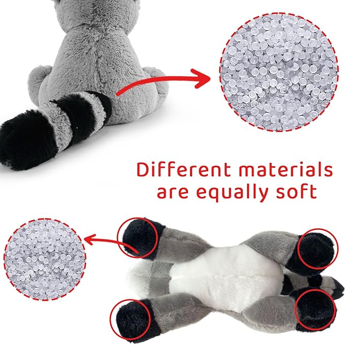 2 Pcs Raccoon Stuffed Animal Toys Set,8 INCH Soft and Plush Stuffed Animals for Girls Realistic Animals Gifts, Cute Soft Raccoon Animal Boys and Girls Toy for Toddlers
