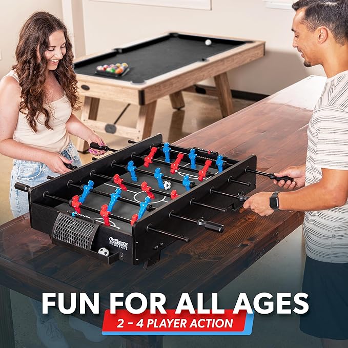 GoSports 32 Inch Tabletop Foosball Game Set - Oak or Black | Tabletop, Foosball, Oak, Black