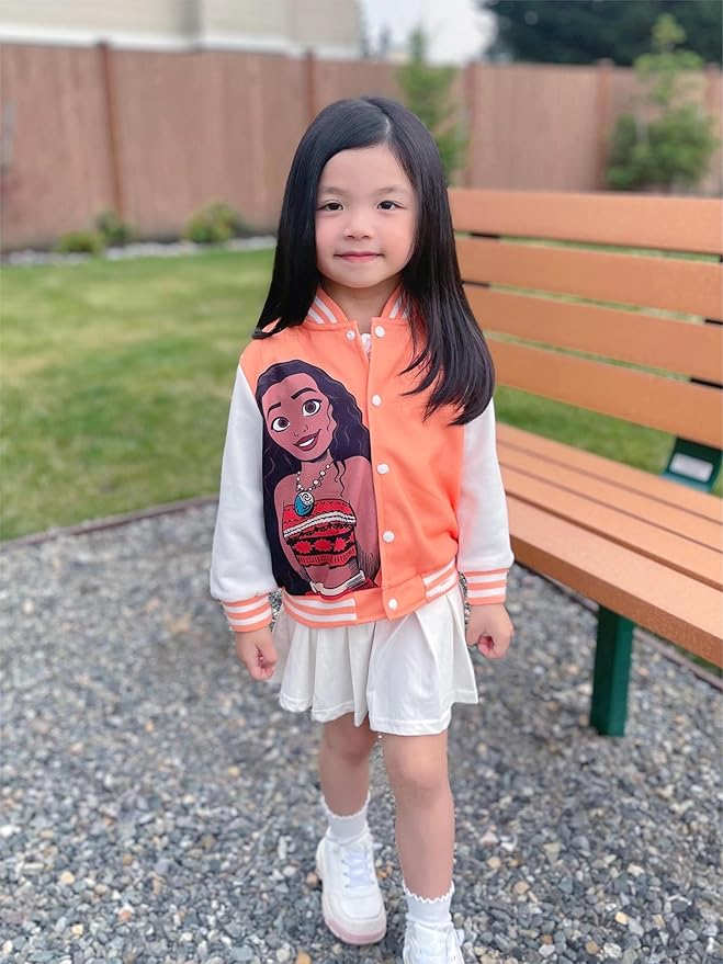 Disney Minnie Mickey Stitch Princess Frozen Marvel Jacket Lightweight Coat Button up Color Block Sweatshirt Sizes 2-14 Years