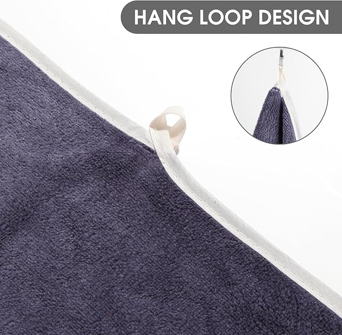 Microfiber Gym Towel Set for Men Women, Super Soft and Quick-Drying Towels for Fitness, Yoga, Cycling, Swimming (Blue+Grey+Purple, 3 Pack)