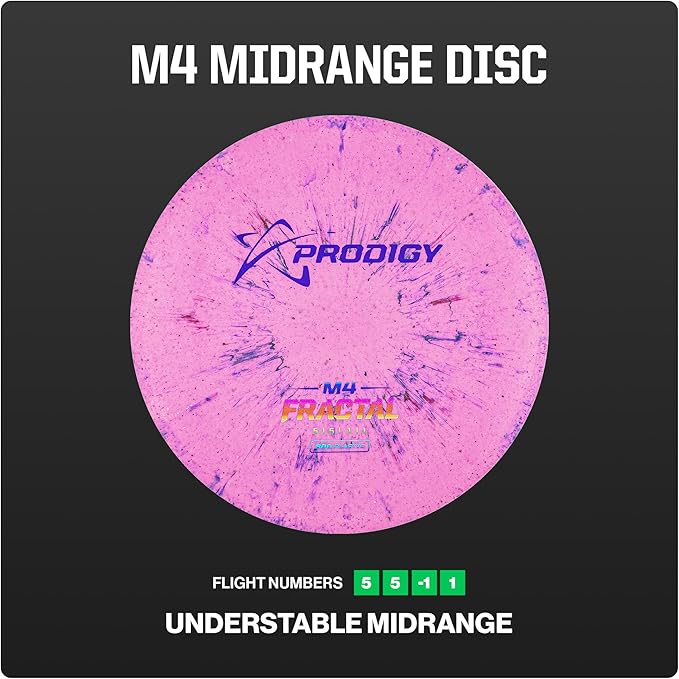 Prodigy Fractal Disc Golf Set | 3 Piece Disc Golf Starter Set for Beginners | Includes PA3, M4, F7 | Perfect for Newer Players | Lightweight, Grippy Plastic w/ Splash Effect | Weights & Colors Vary