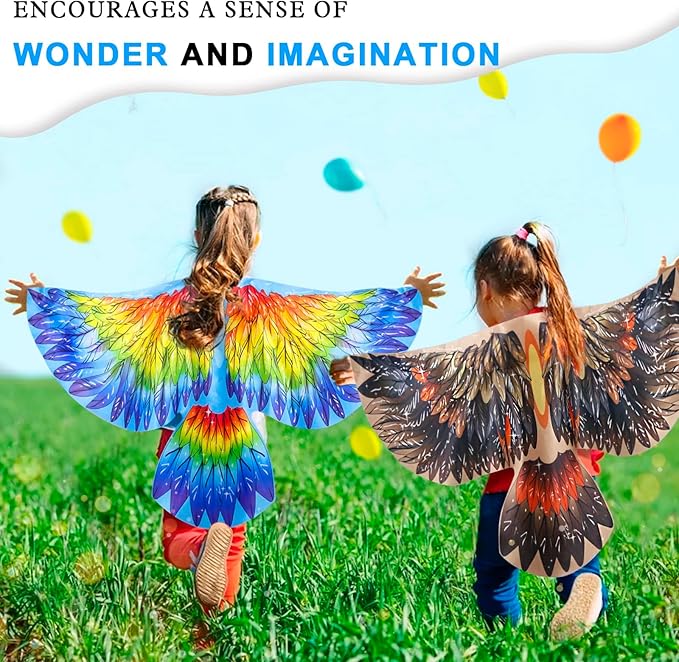 Bird-Wings Parrot Eagle Costume for Kids Headbands as Toddler Boys Dress-Up Jungle Animal Toys Party Favors Gifts