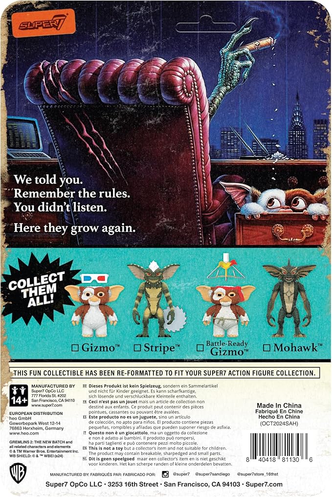 Super7 Gremlins Reaction Figures Wave 02 - Gizmo (Battle Ready) Action Figure