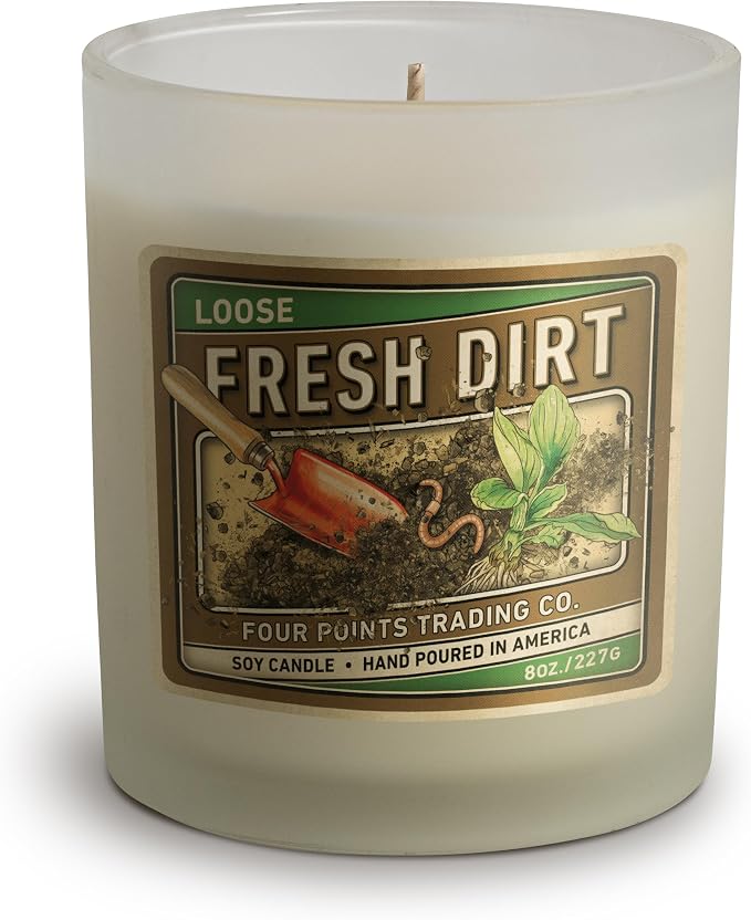 Dirt Scented Candle, 8 Oz. Handcrafted Soy Wax Candles for Men & Women, Fragrant Aromatherapy Candle with Jar, Unique Room Scents, Relaxing Home Essentials for Mom, Daughter or Friend