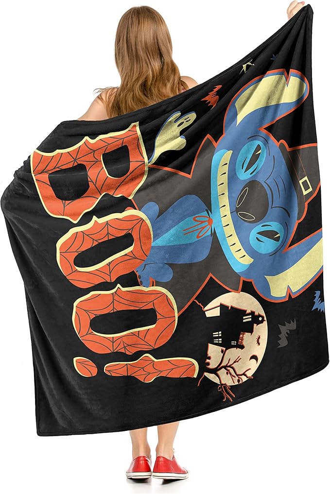 Northwest Lilo and Stitch Silk Touch Throw Blanket, 50" x 60", Witch Stitch Boo