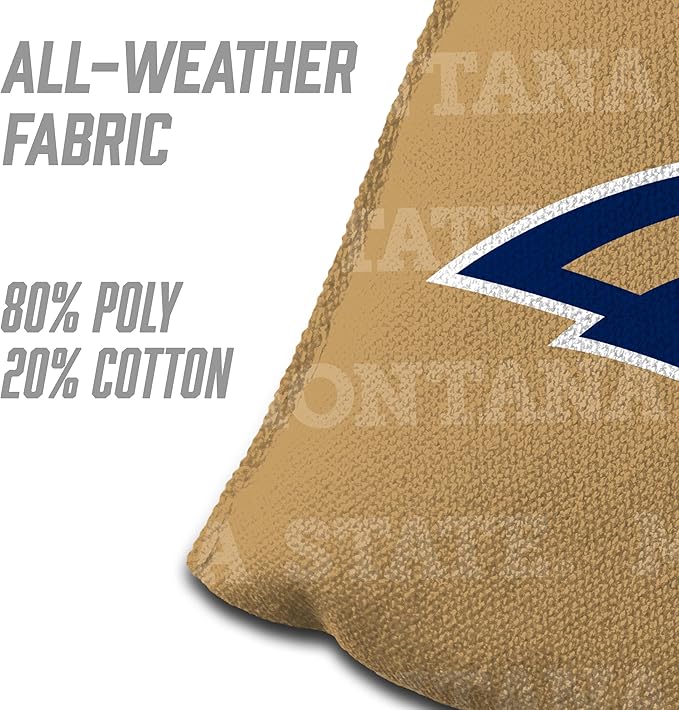 YouTheFan Officially-Licensed NCAA Set of 4 Cornhole Bags - All Weather Regulation 6” x 6” Size - 16oz Weight - Designed in USA