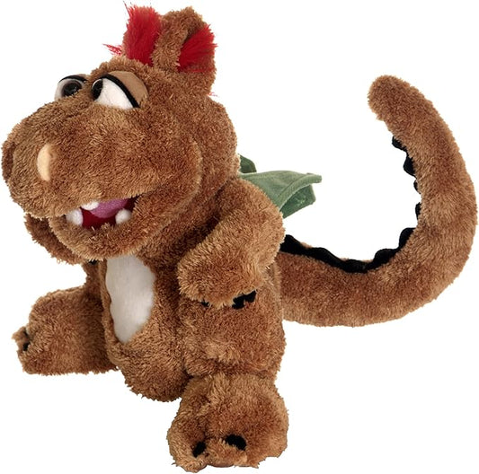 Living Puppets - Ollie The 14-Inch Soft Dragon, Plush Hand Puppet for Boys and Girls