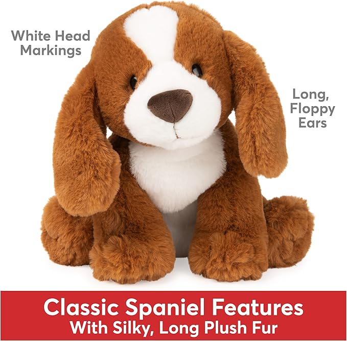 GUND Kian Spaniel Puppy Dog Plush, Stuffed Animal for Ages 1 and Up, 10”, Brown/White
