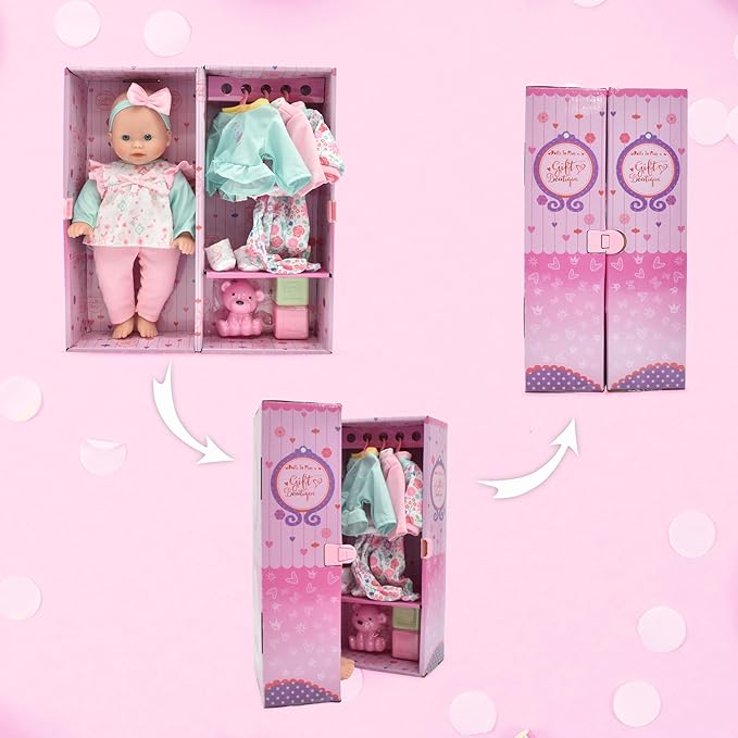 Dolls To Play Soft Body Baby Doll, 14 Inch Doll with Clothes Set and Accessories