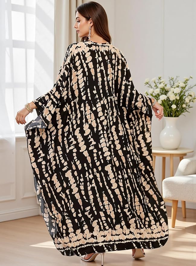 Mumu Dresses for Women Plus Size, Bohemian Kaftan Beach Cover Up Long Maxi Nightgown Soft Loungewear