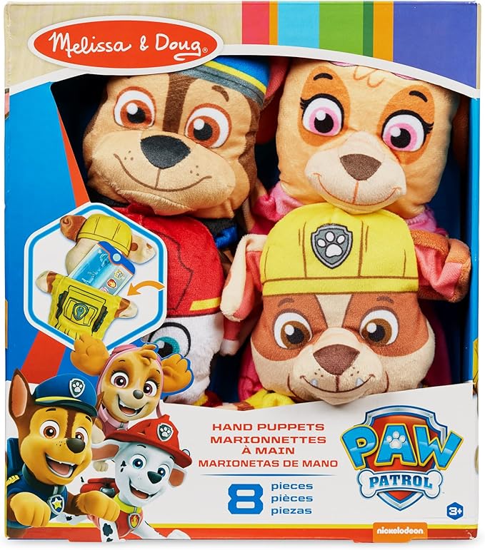 Melissa & Doug PAW Patrol Hand Puppets (4 Puppets, 4 Cards)
