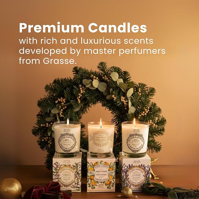Panier des Sens Rose Long-Lasting Scented Candle, 6.3 oz | Hand-Poured In Provence | Up To 55 Hours Burn Time | 100% Natural Cotton Wick | Long-Lasting French Home Fragrance