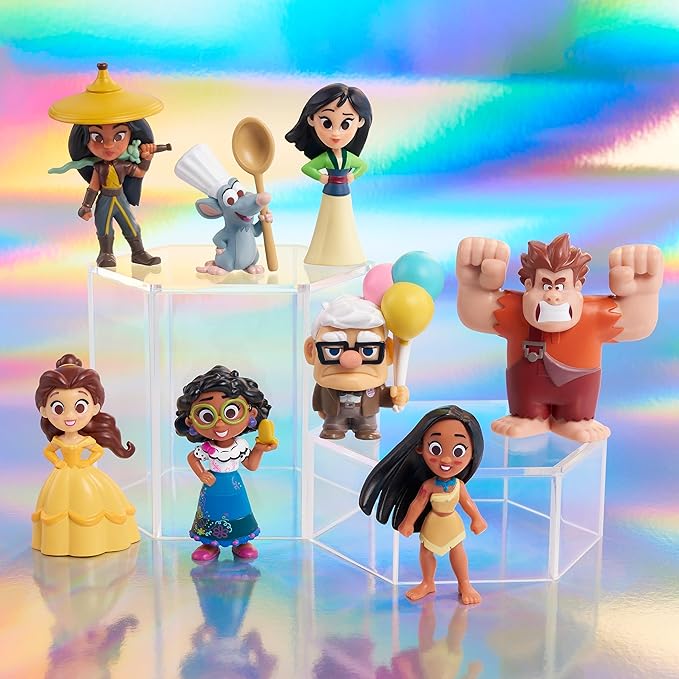Disney100 Years of Defying Odds Celebration Collection Limited Edition 8-piece Figure Pack, Kids Toys for Ages 3 Up by Just Play