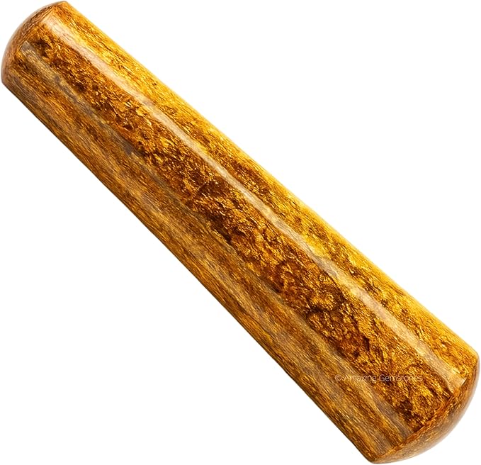 Amazing Gemstone Bronzite Crystal Wand Massage Stick - Pelvic Wand Gua Sha for Adults - Crystals and Healing Stones Massage Wands for Adults Gifts (Smooth)
