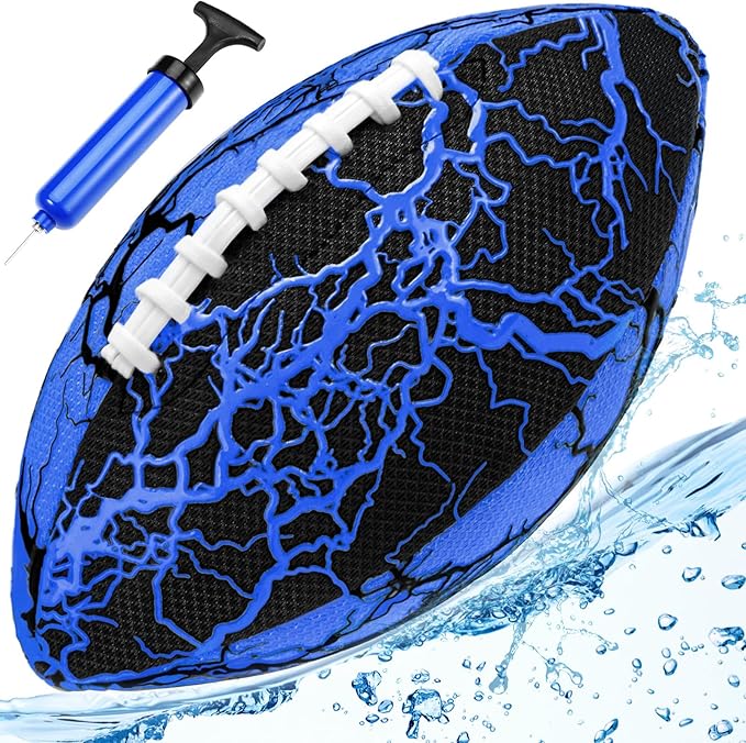 Jasonwell Pool Beach Water Football - Strong Grip Waterproof Soft Football for All-Weather Play Pool Toys Beach Games Backyard Outdoor Sports Toy Christmas Birthday Gifts for Kids Boys Teens Adults