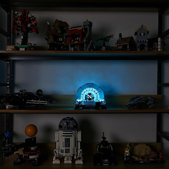 BrickSoul LED Light Kit Compatible with Lego Emperor's Throne Room Diorama 75352 Building Set, Upgrade Desig Lighting Accessories for Star Wars Set, Gift for Lego Fans, Not Included 75352 Model