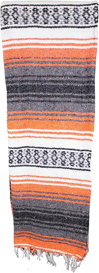 Canyon Creek Authentic Mexican Yoga Falsa Blanket (Orange)