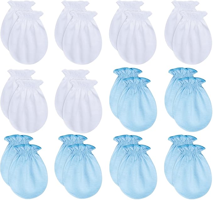 RATIVE Baby Mittens Newborn No Scratch Gloves, Organic Cotton Infant Mittens for Baby Boy & Girl, 0-6 Months