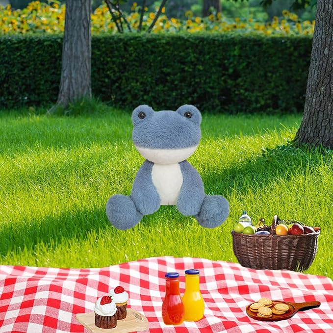 Frog Stuffed Animal, Navy Blue Frog Plush Toy, Soft Cuddly Plushie Hugger Toy for Boys Girls, Gifts for Kids or Girlfriend, 12 Inches