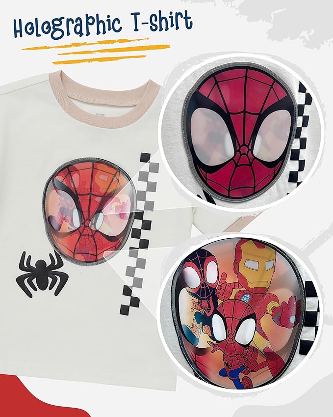 Marvel Boys' Spiderman S/S Lenticular Shor