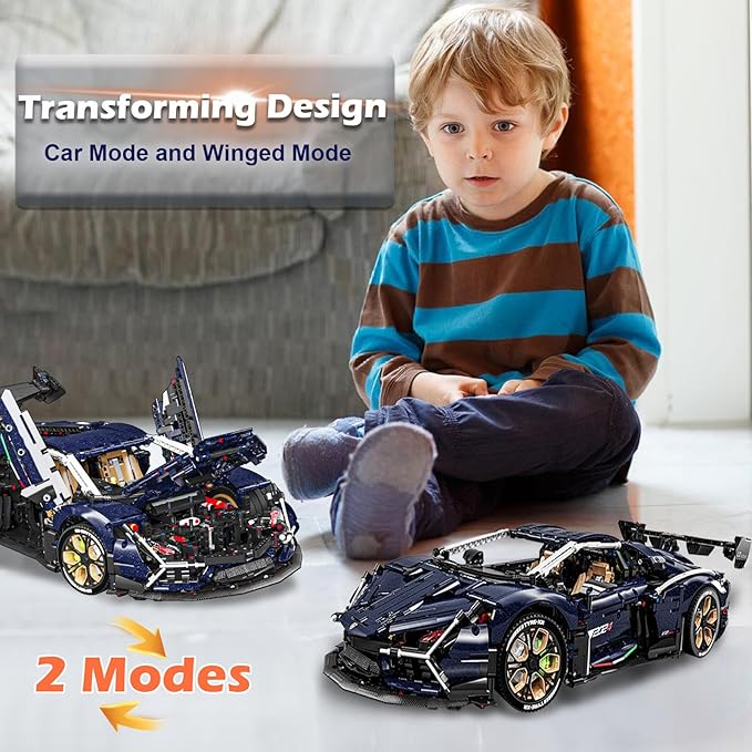 Lamb AVENTTAOR Super Car Building Toys - 1:8 Model Car Building Blocks Challenging Race Cars Sets Super Cars Display Model Collectible Gifts for Adults(4260pcs)