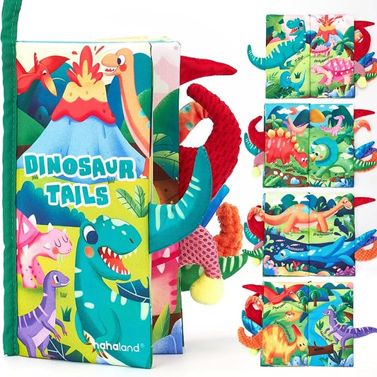 hahaland Baby Books 0-6 Months,Infant Tummy Time Toy Sensory Toys 6 to 12 Months Touch Feel Book Gifts for Boy Girl 0-3 Month Learning Toy Baby Valentine Birthday Easter Basket Stuffers (Single)