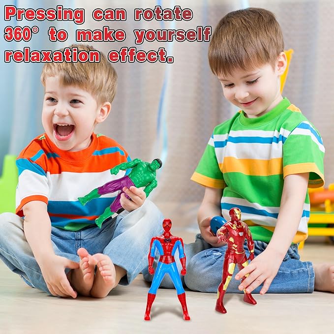 Movie Themed Action Figures, 360-Degree Rotating Press Legs Will Turn to Fight, Anime Hero Action Figures Hand Model Intelligence for Collections Display