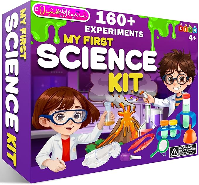 Jim&Gloria Science Kits for Kids Age 5-7 8-12 Year Old Birthday Gifts for Girls Boys, Learning & Educational Toys, Stem Toys, Chemistry Set, Science Experiments for Kids Volcano Projects