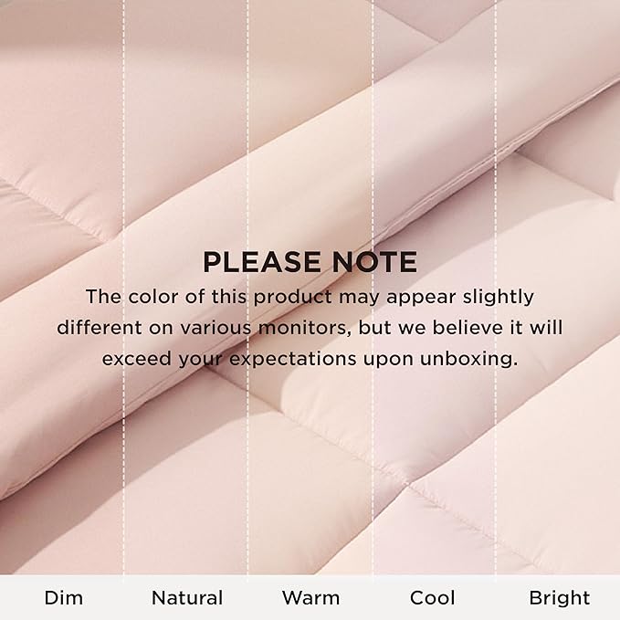 Bedsure Comforter Duvet Insert - Quilted Comforters Oversized King Size, All Season Duvet, GentleSoft Down Alternative Bedding, with 8 Tabs, Gifts for Women/Men, Pink, Oversized King 116 x 98 Inches