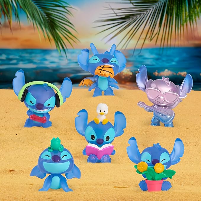 Disney Stitch That’s So Stitch Collector Figure Pack, 6 Exclusive 2-inch Collectible Figurines, Toy for Fans, Boys, Girls, Kids Ages 3 and Up by Just Play