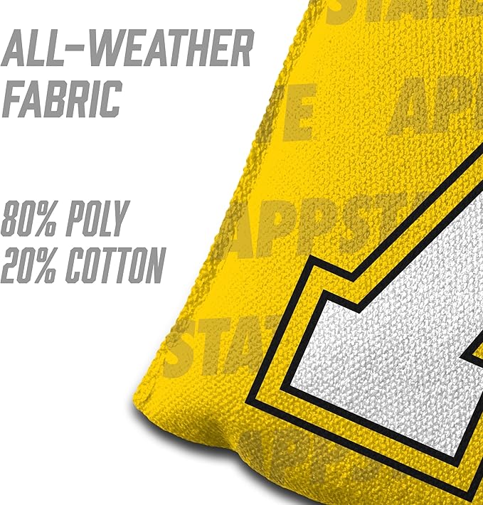 YouTheFan Officially-Licensed NCAA Set of 4 Cornhole Bags - All Weather Regulation 6” x 6” Size - 16oz Weight - Designed in USA