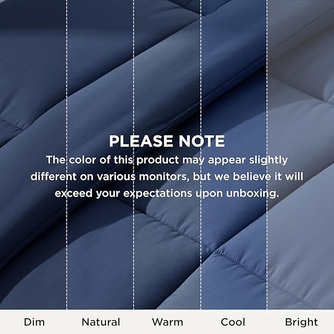 Bedsure Comforter Duvet Insert - Quilted Comforters Oversized King, All Season Duvet, GentleSoft Down Alternative Bedding, with 8 Tabs, Gifts for Women/Men, Navy Blue, Oversized King 116 x 98 Inches