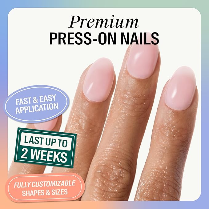 Chillhouse - Chill Tips, Press on Nails Kit - She's the Prize (Oval) - 30 Nail Shapes & Sizes - Up to 2 Weeks of Wear - Customizable - Reusable - Latina Founded, Women Owned - Beauty, Self Care