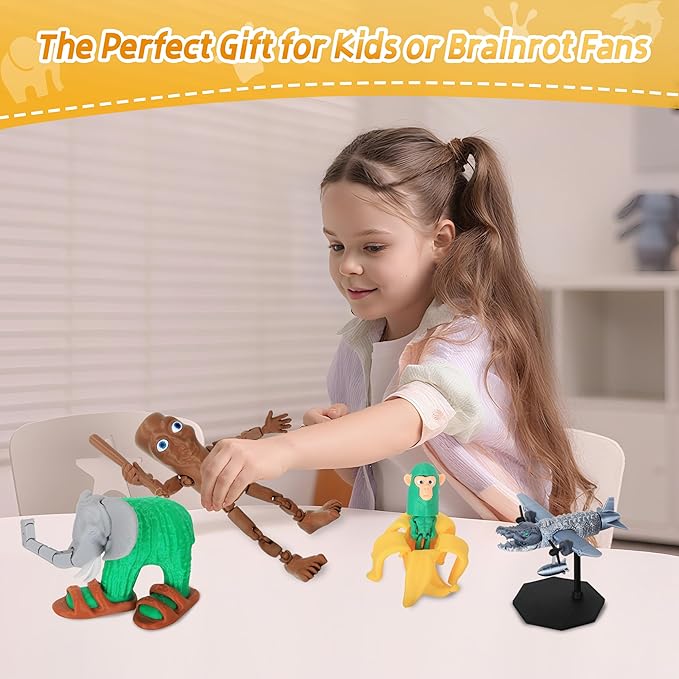 Italian Brainrot Toys,Brainrot Toys,Brainrot Action Figures,Collectible Italian Brainrot Characters,Best Gift for Brainrot Fans & Kids (Lirili Larlla)