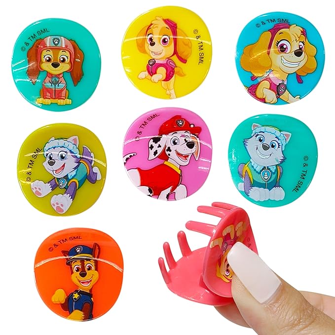 LUV HER Paw Patrol Girls Butterfly Hair Clips - 8 Cute Hair Clips with Small Soft Claw, Clips for Every Occasion - Multi Color with Your Favorite Paw Patrol Characters - Ages 3+