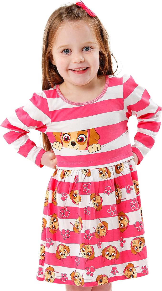 Paw Patrol Dress | Soft Cotton Girls Summer Dress | Skye Dresses