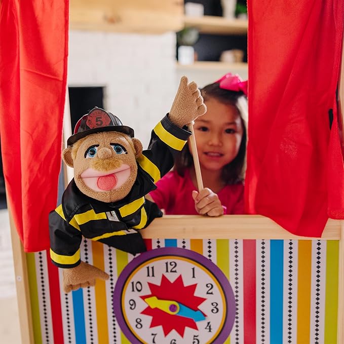 Melissa & Doug Rescue Puppet Set - Police Officer and Firefighter