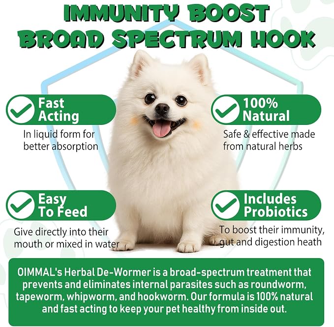Specifically Formulated for Dogs, Natural Intestinal Defense for Dogs, Herbal Cleanse, Digestive Support for All Dog Breeds, Puppy & Kitten, Gut Health, Supplement Drops, Advanced Broad Spectrum