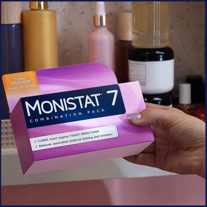 Monistat 7-Day Yeast Infection Treatment for Women, Miconazole Cream (45g Tube) & 7 Applicators, for Relief of Mild Vaginal Itching, 2 Pack