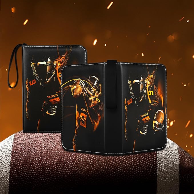 RONMONG Football Card Binder,2025-2026 Sports Trading Card with Sleeves Holder Album,440 Pockets Rugby Card Holder Sheets Display Storage Protectors for Collectors Boys and Girls Gift