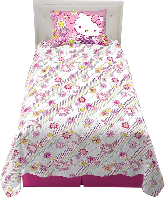 Franco Kids Bedding Super Soft Microfiber Sheet Set, Twin, Hello Kitty