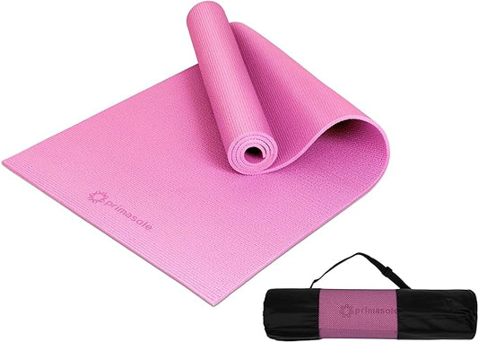 Primasole Yoga Mat with Carry Strap for Yoga Pilates Fitness and Floor Workout at Home and Gym Non-slip 9 colors
